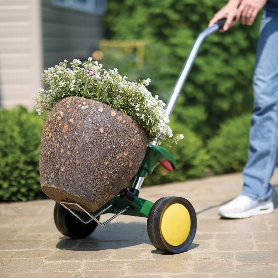heavy flower pot hauler up close heavy flower pot hauler up close