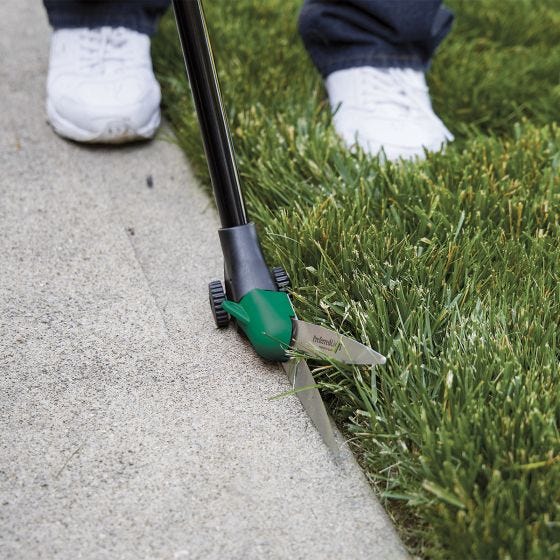 grass shears in use 