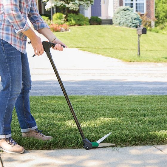 model using grass shears outside model using grass shears outside