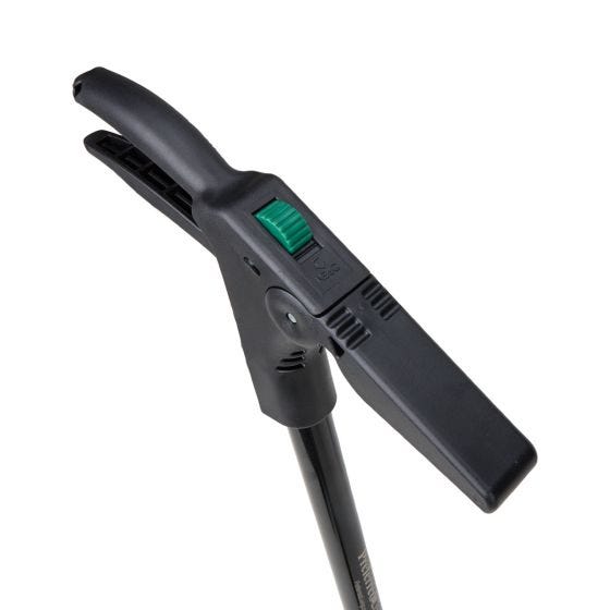 top of handle and button