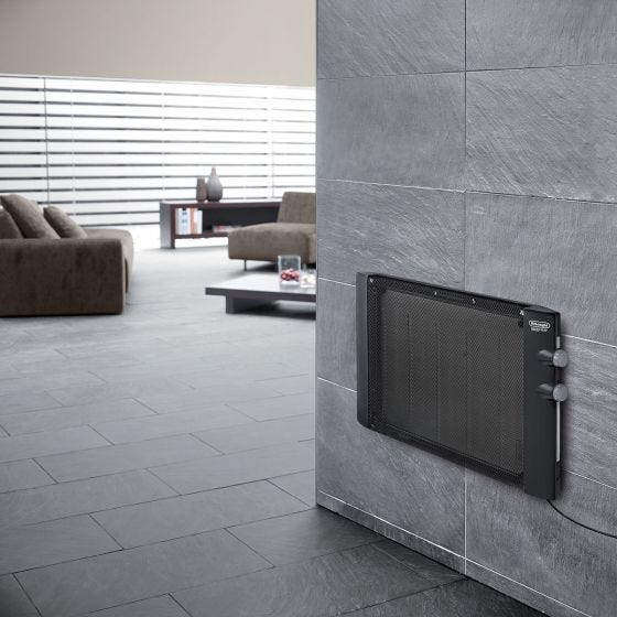 Flat Panel Micathermic Heater mounted on wall