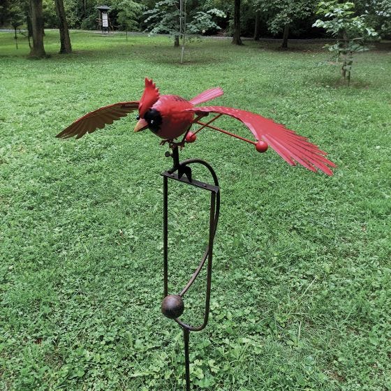 Cardinal Wind Rocker displayed in yard Cardinal Wind Rocker displayed in yard