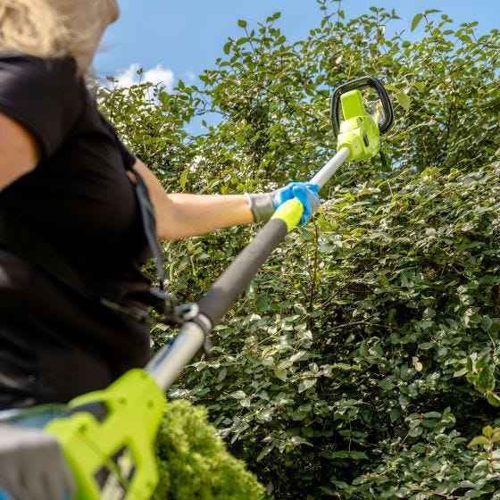 Convertible 2-in-1 Pole Hedge Trimmer