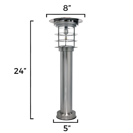 Stainless Steel Bollard Solar Light 