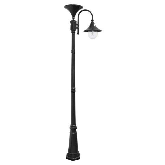 Shepherd's Crook Outdoor Solar Lamp with Post