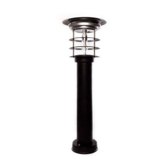 Black Stainless Steel Bollard Solar Light 