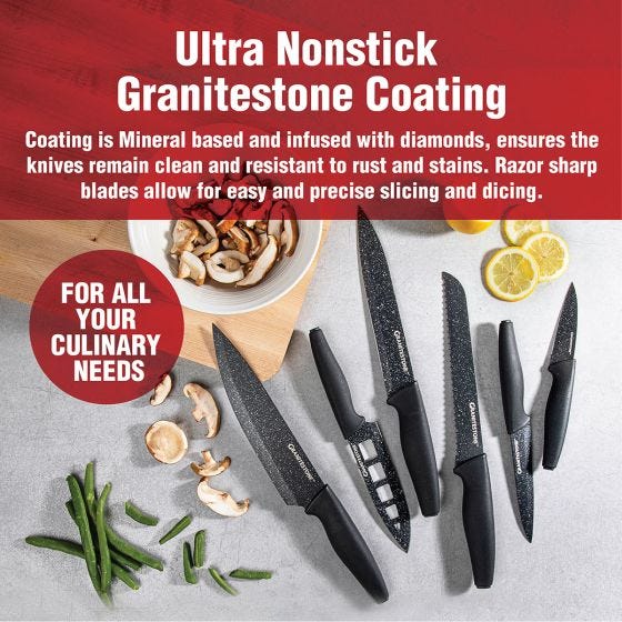 GraniteStone NutriBlade Knives (6 piece set) 