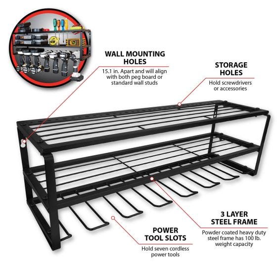XL Power Tool Storage Rack   