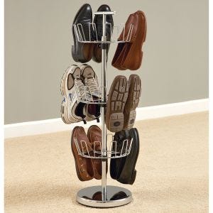 3-Tier Revolving Shoe Rack