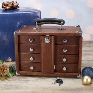 Real” Man's Jewelry Box (honey oak)