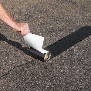 Peel and Stick Asphalt Driveway Repair System