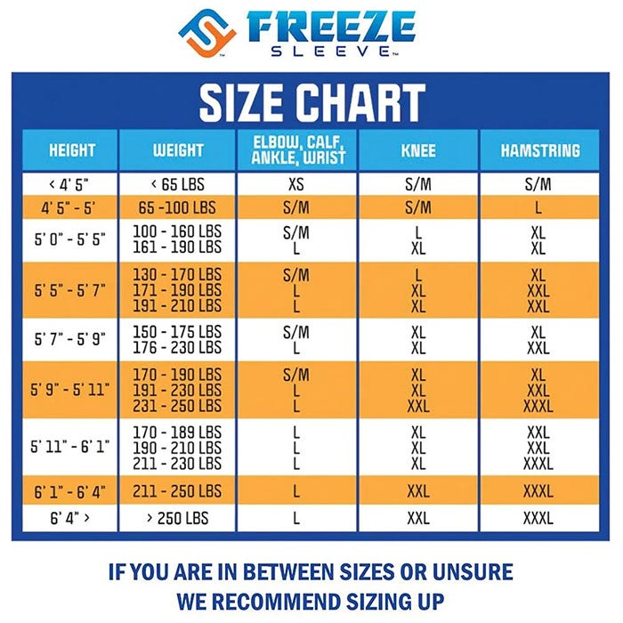 sizing chart=