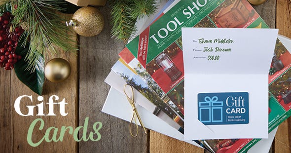 Holiday-themed Gift Cards banner