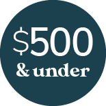 $500 and Under category ornament