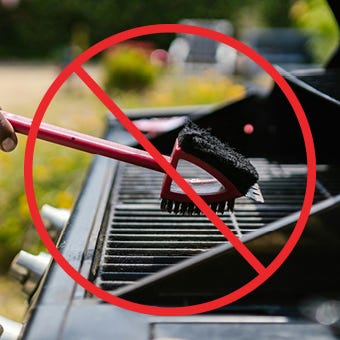 Dangers of using a metal wire grill brush