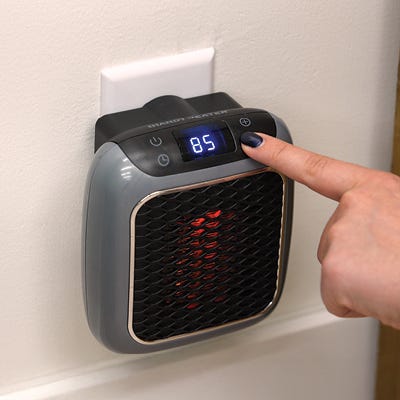 handy heater turbo plugged in to wall socket