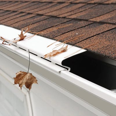 Solid Gutter covers installed on home