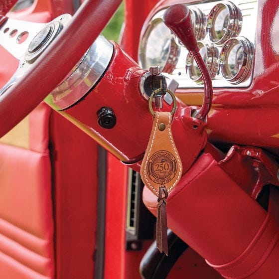 America 250 Bridle Leather Key Ring