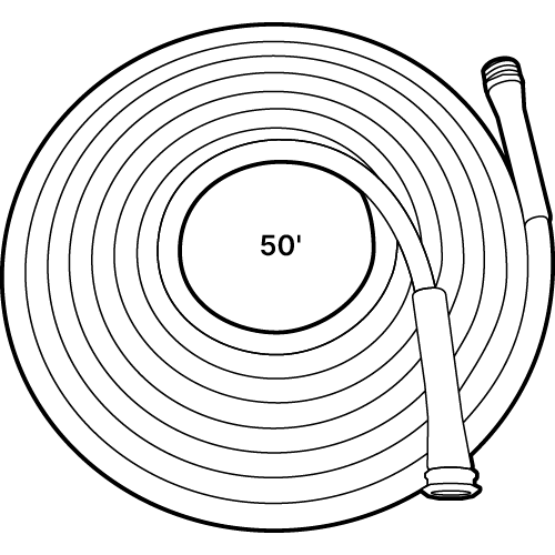 Product specifications showing weight, length, strength, hose